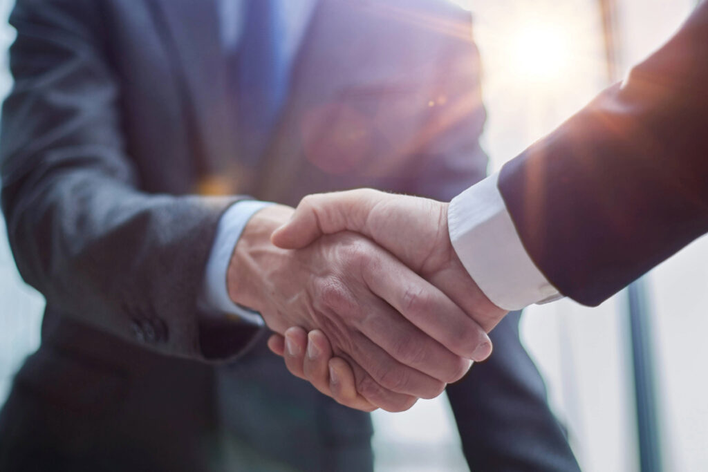 Handshake representing trusted company formation support